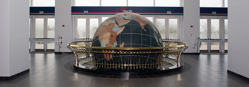 globe lobby in mitchell center