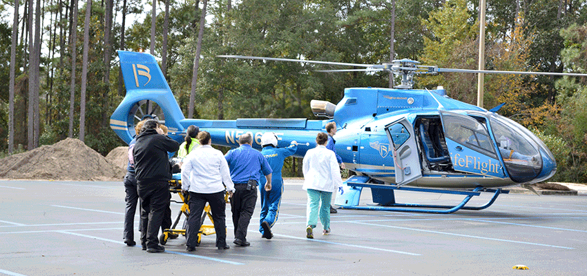 Image of first responder helicopter.