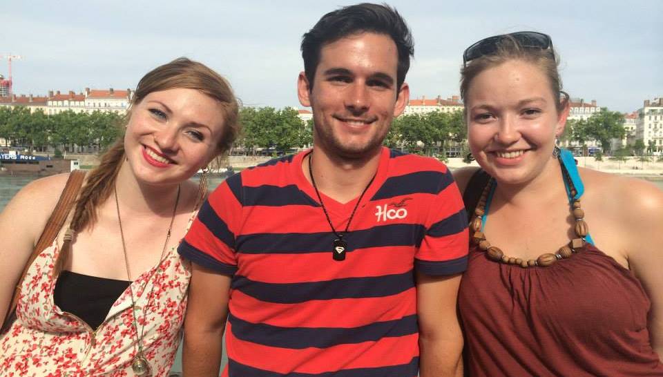 Three USA Students in France