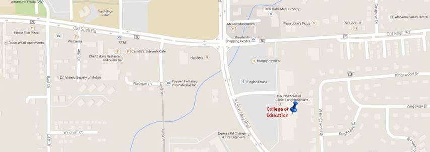 Map to show college of education