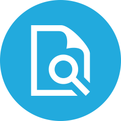 File with an magnifier glass