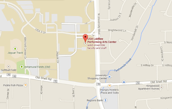 Map to the Laidlaw Performing Arts Center