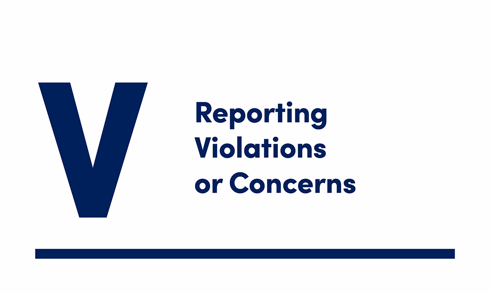 Reporting Violations or concerns