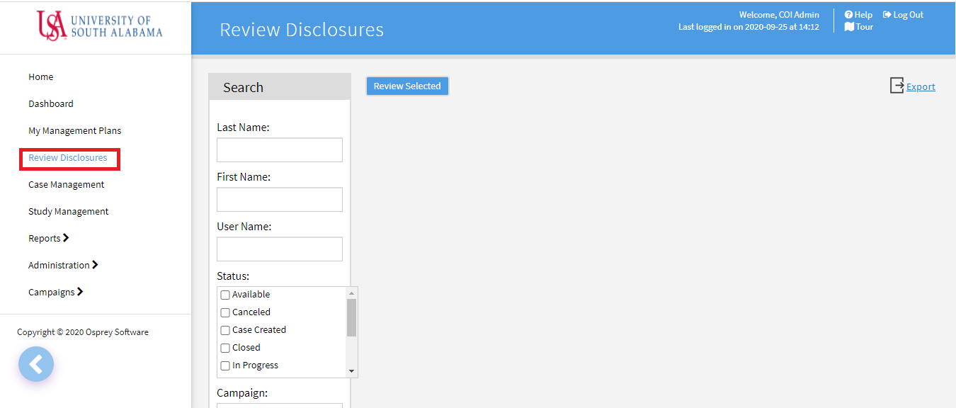 Review Disclosures Screenshot