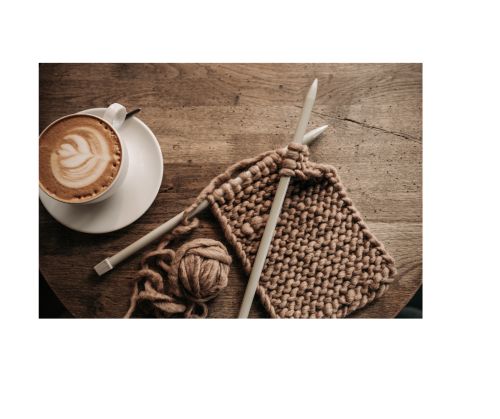 Knitting and coffee