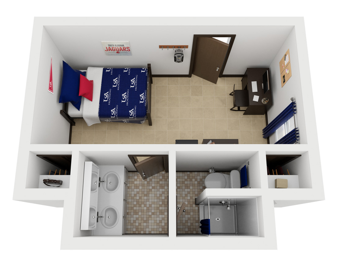 3D floor plan of Gamma