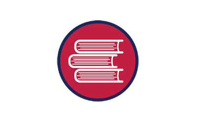 2020 Fall Faculty Showcase stacked books icon