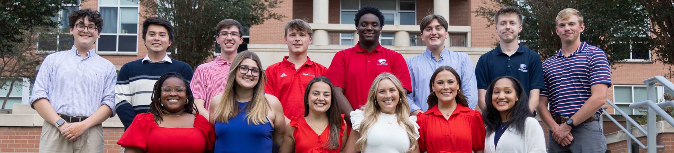 SGA Executive Board outside of Meisler Hall.