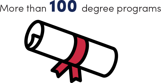 More than 100 degree programs