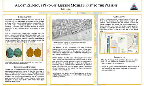 A Lost Religious Pendant: Linking Mobile’s Past to the Present